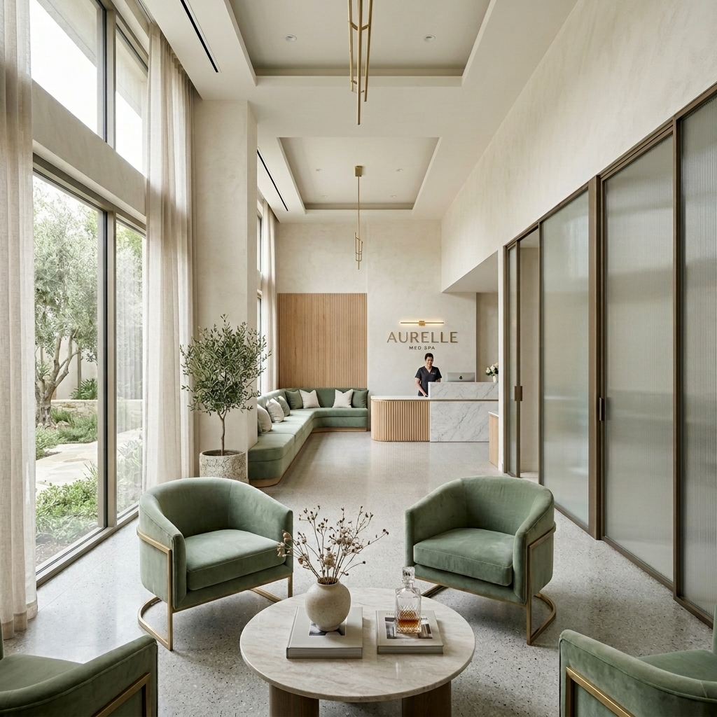 Luxury med spa lobby