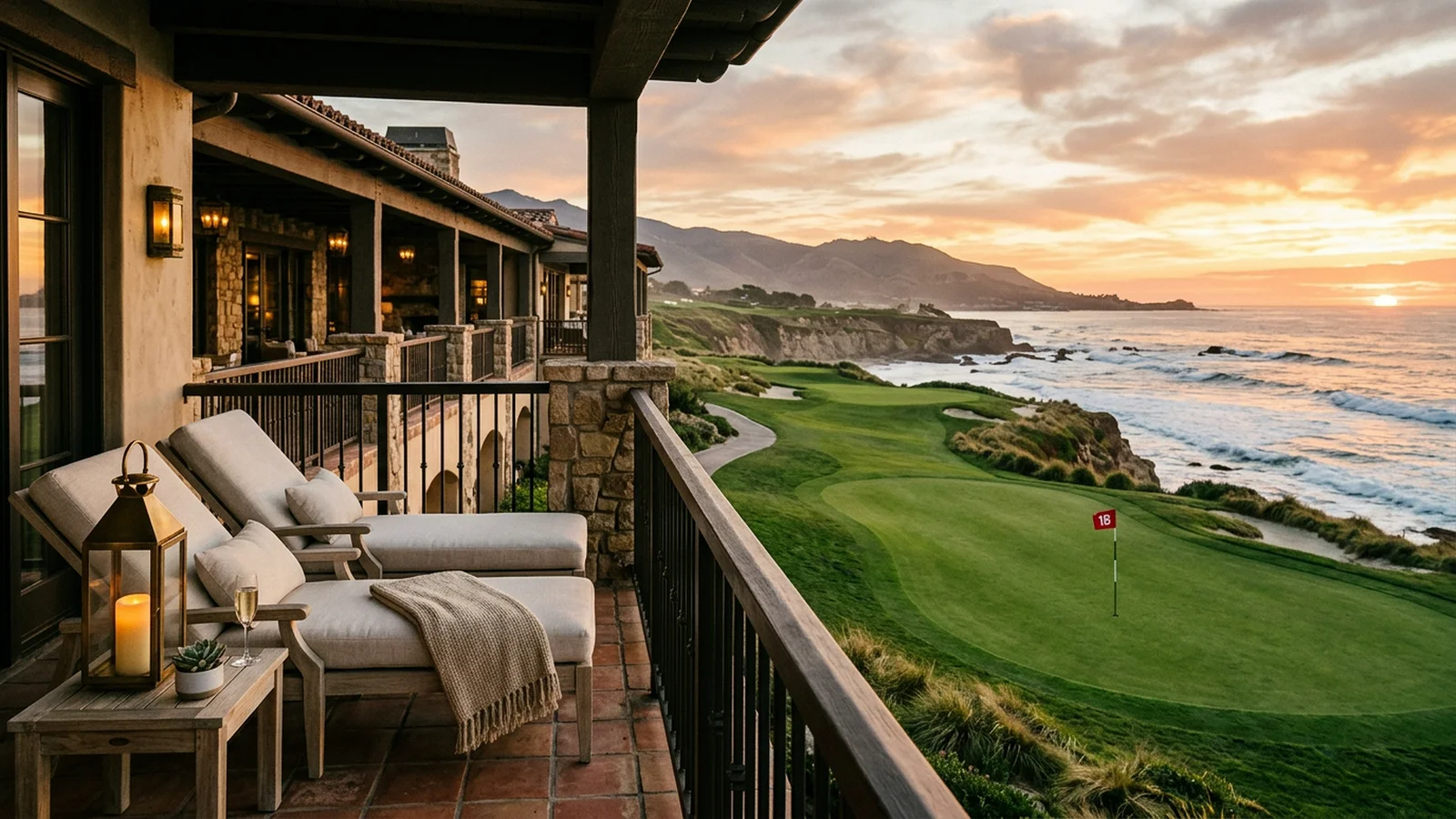 Private terrace overlooking the Pacific and golf course